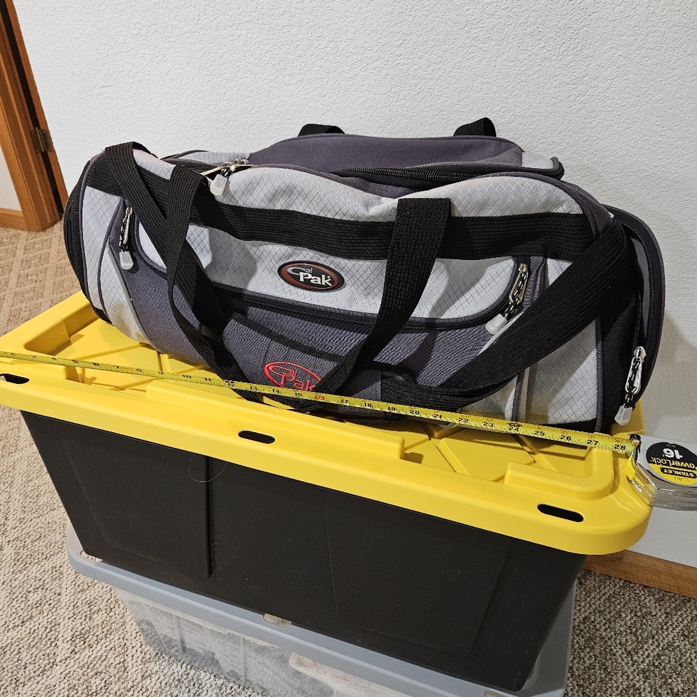 Calpak Large Gray and Black Men's Bag
